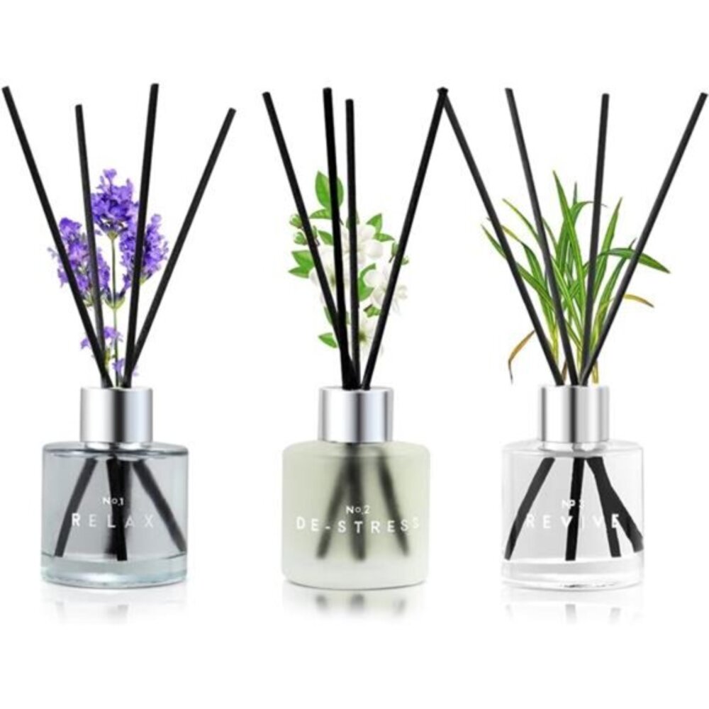 3 Pack Fragrance Reed Lavender Jasmine Lemongrass Aromatherapy Diffuser Set
